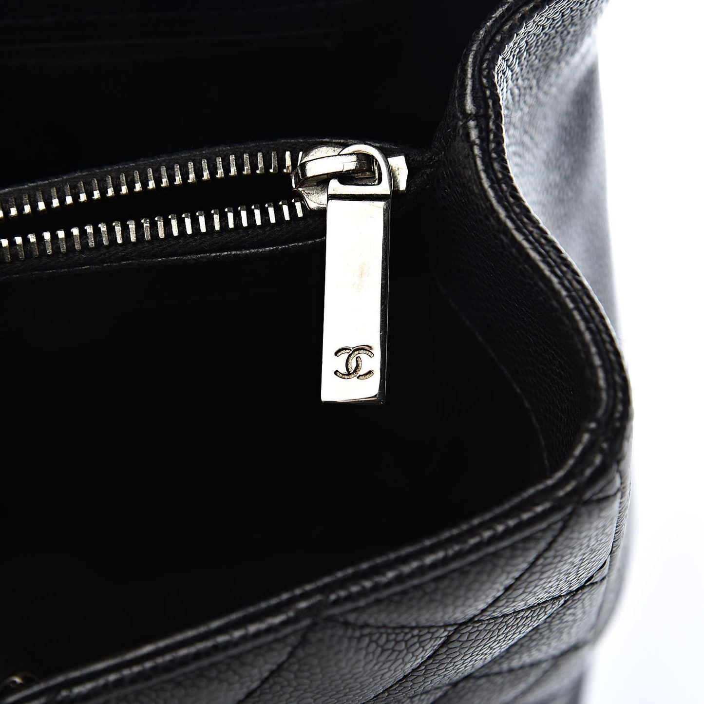 Caviar Quilted Grand Shopping Tote GST Black