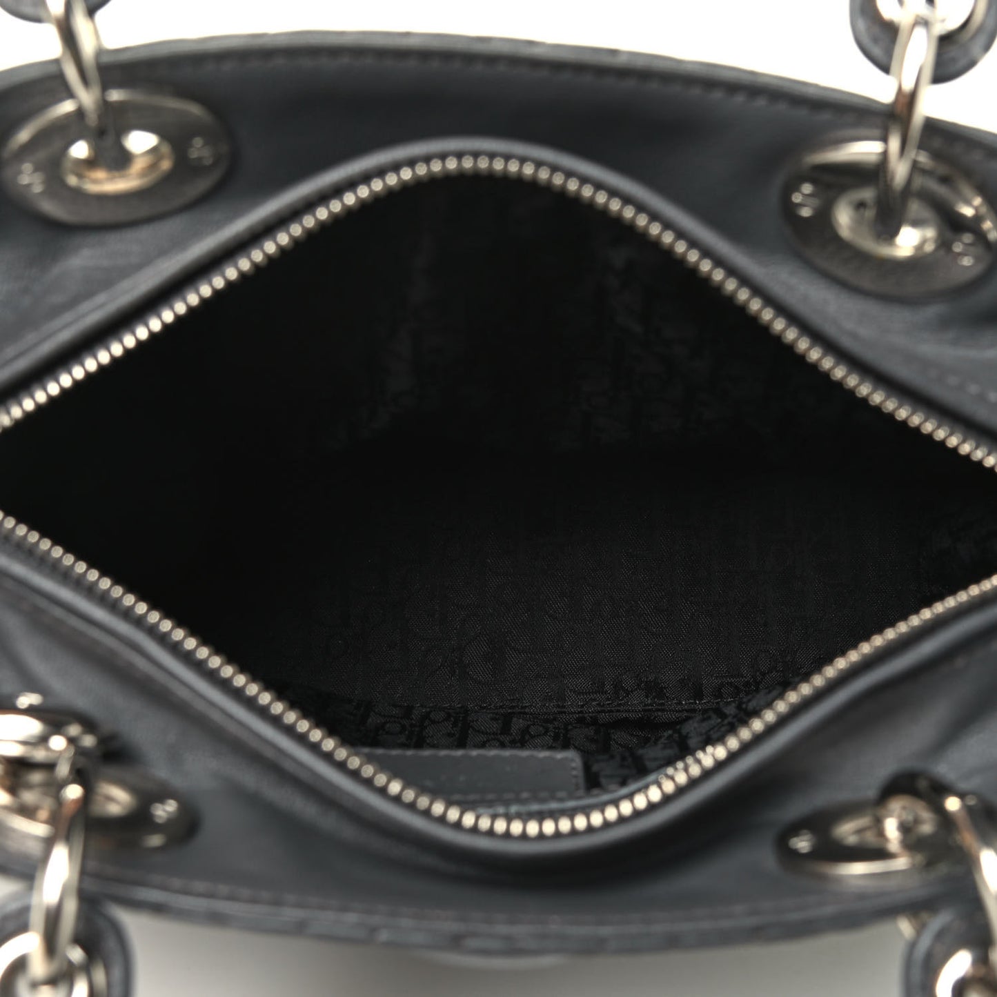 Lambskin Cannage Medium Lady Dior Grey