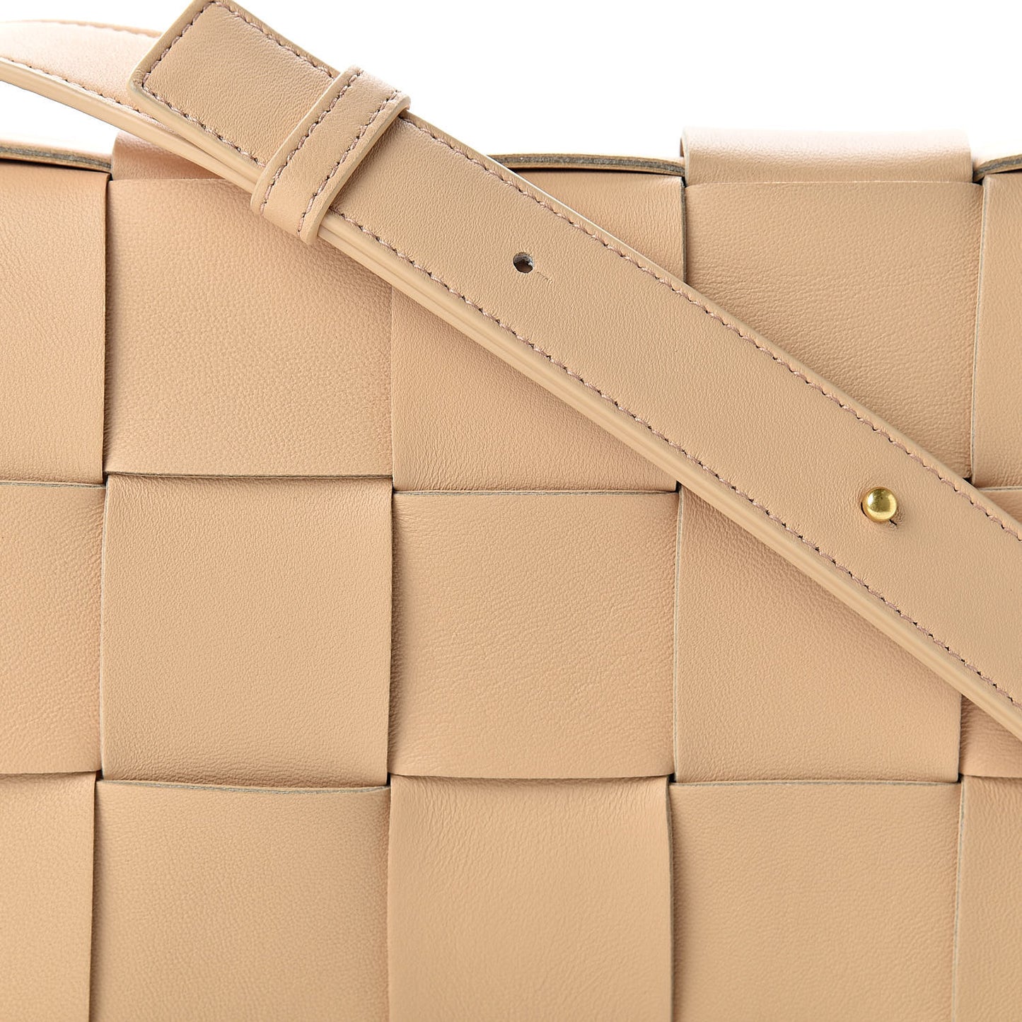 Nappa Maxi Intreccio Cassette Bag Nude