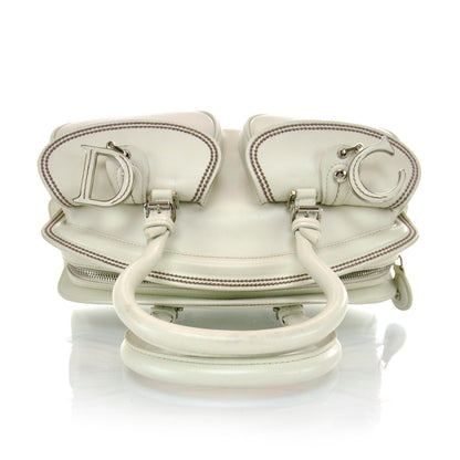 Christian Dior Leather Medium Detective Satchel White 4 of 9
