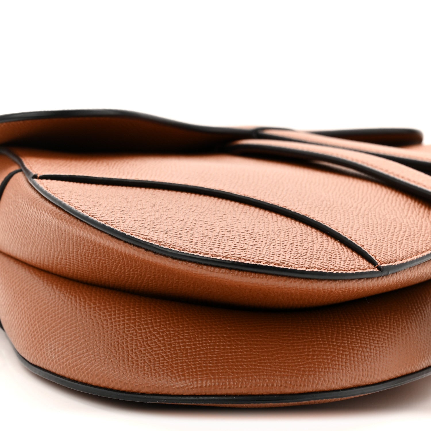 Christian Dior Grained Calfskin Saddle Bag Camello 9 of 10