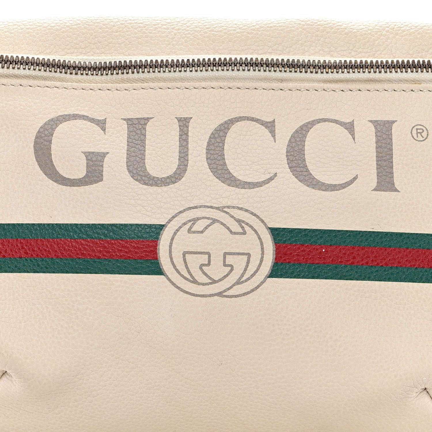 Gucci Grained Calfskin Logo Belt Bag White 8 of 14