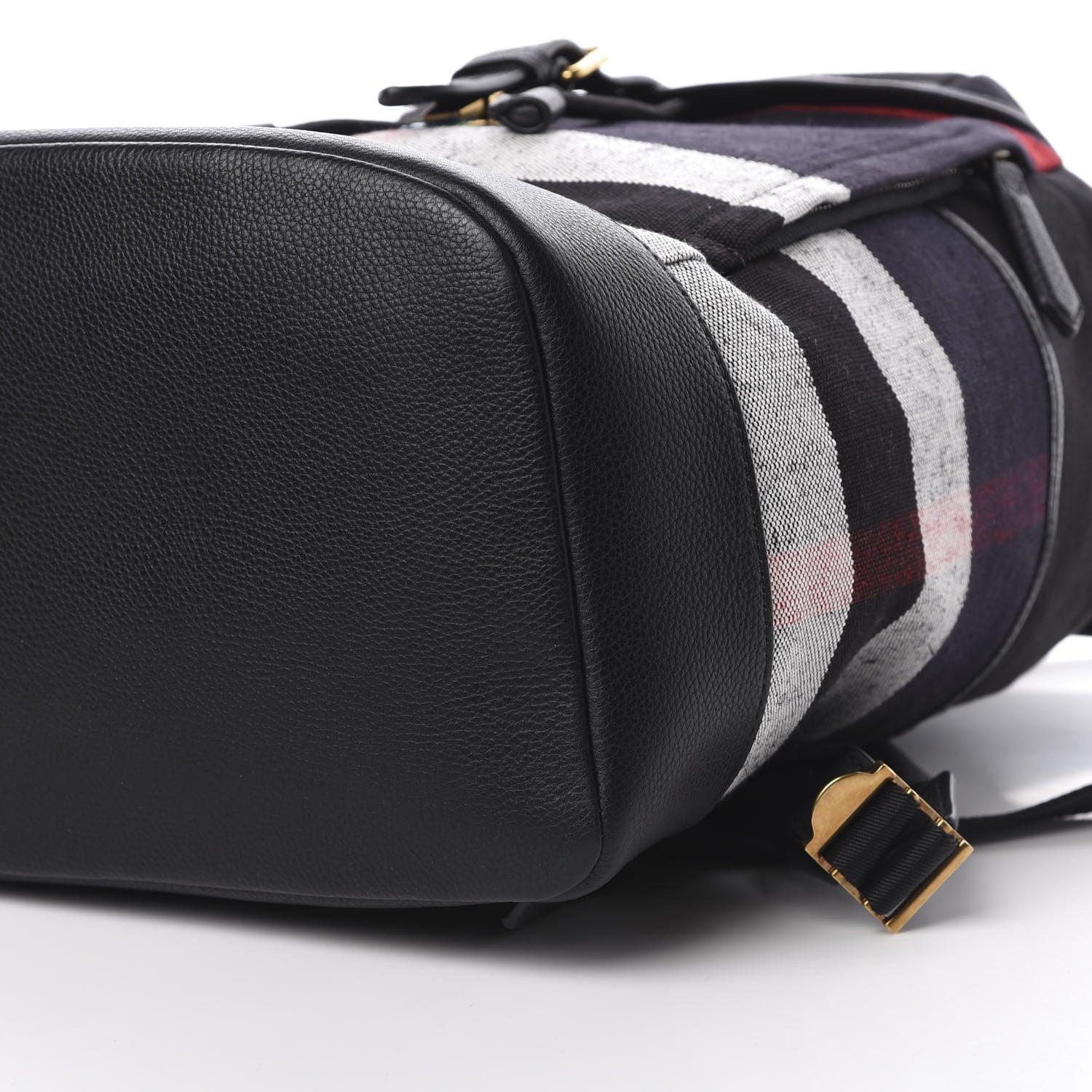 Burberry Overdyed Canvas Mega Check Drifton Backpack Black 10 of 10
