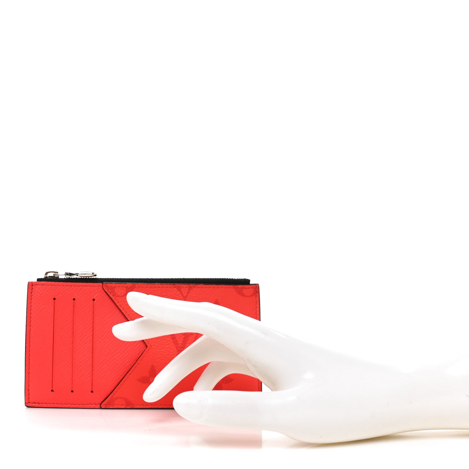 Louis Vuitton Taigarama Coin Card Holder Fire Red 2 of 6