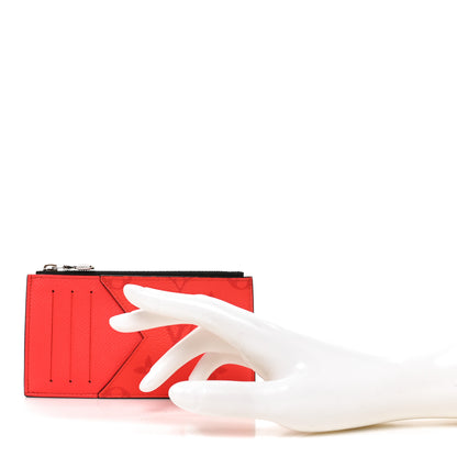 Louis Vuitton Taigarama Coin Card Holder Fire Red 2 of 6