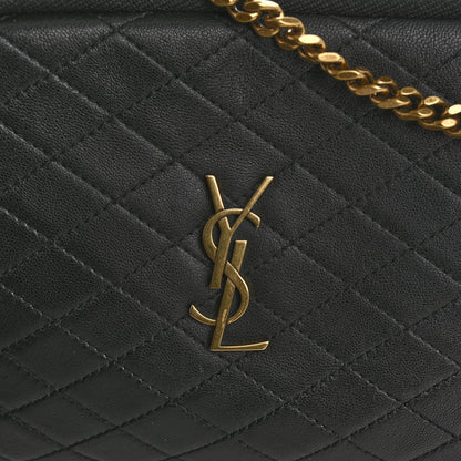 Saint Laurent Lambskin Quilted Gaby Zipped Pouch Black 11 of 13