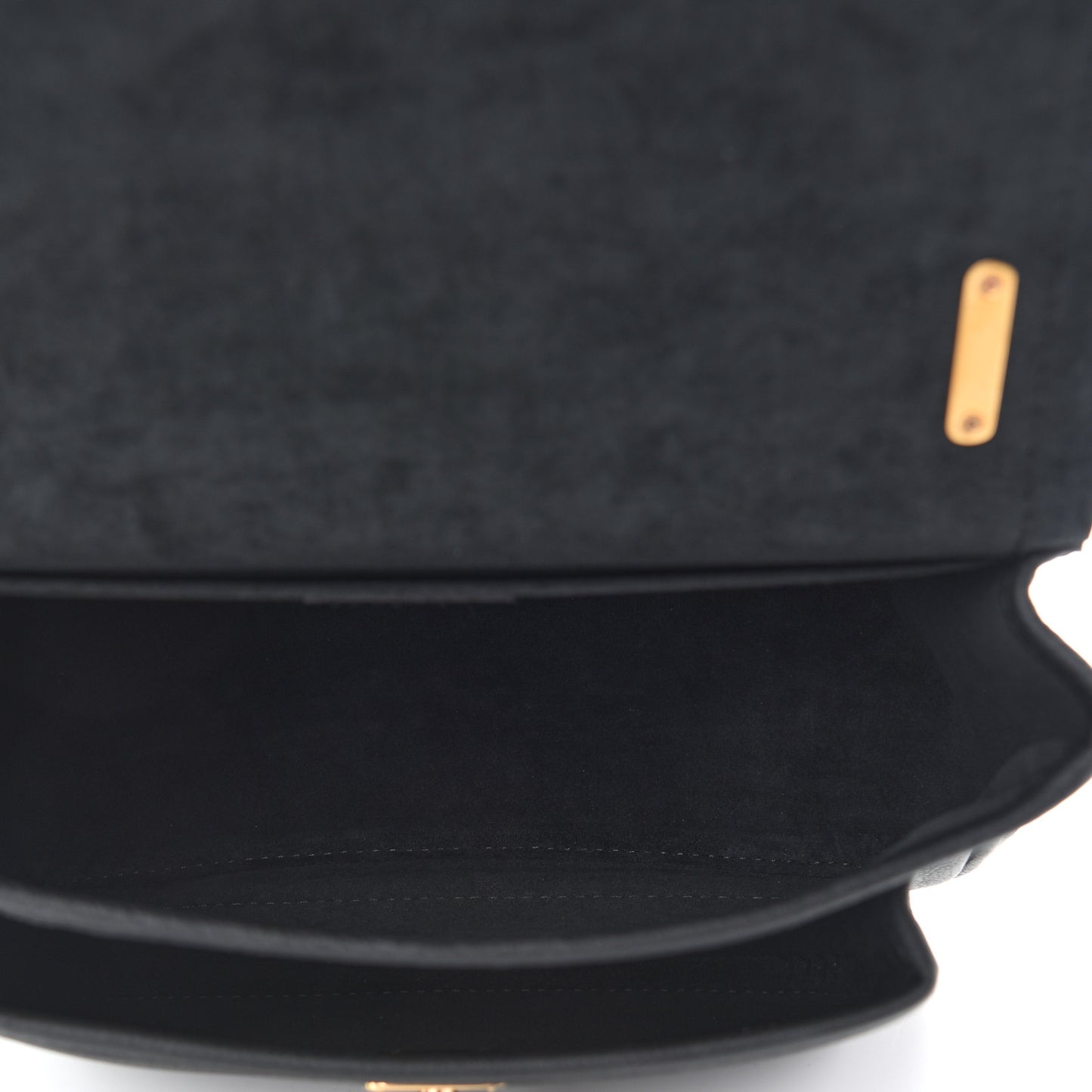 Grained Calfskin Lockme Chain Bag Black