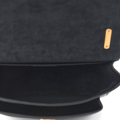 Louis Vuitton Grained Calfskin Lockme Chain Bag Black 5 of 8