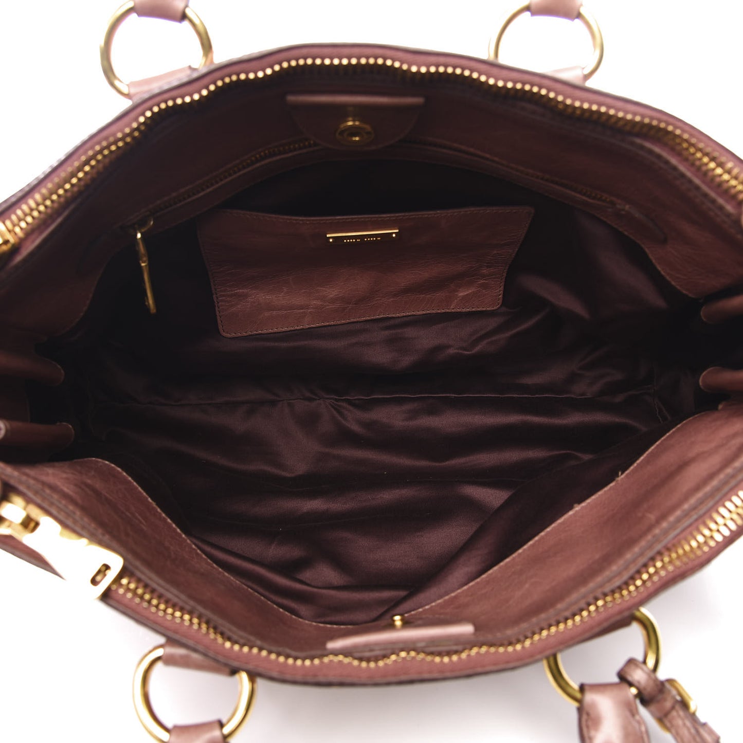 Vitello Shine Top Handle Satchel Loto