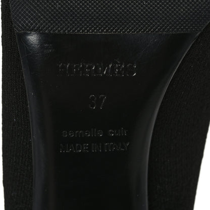Hermes Knit Calfskin Volver 90 Ankle Boots 37 Black 7 of 7