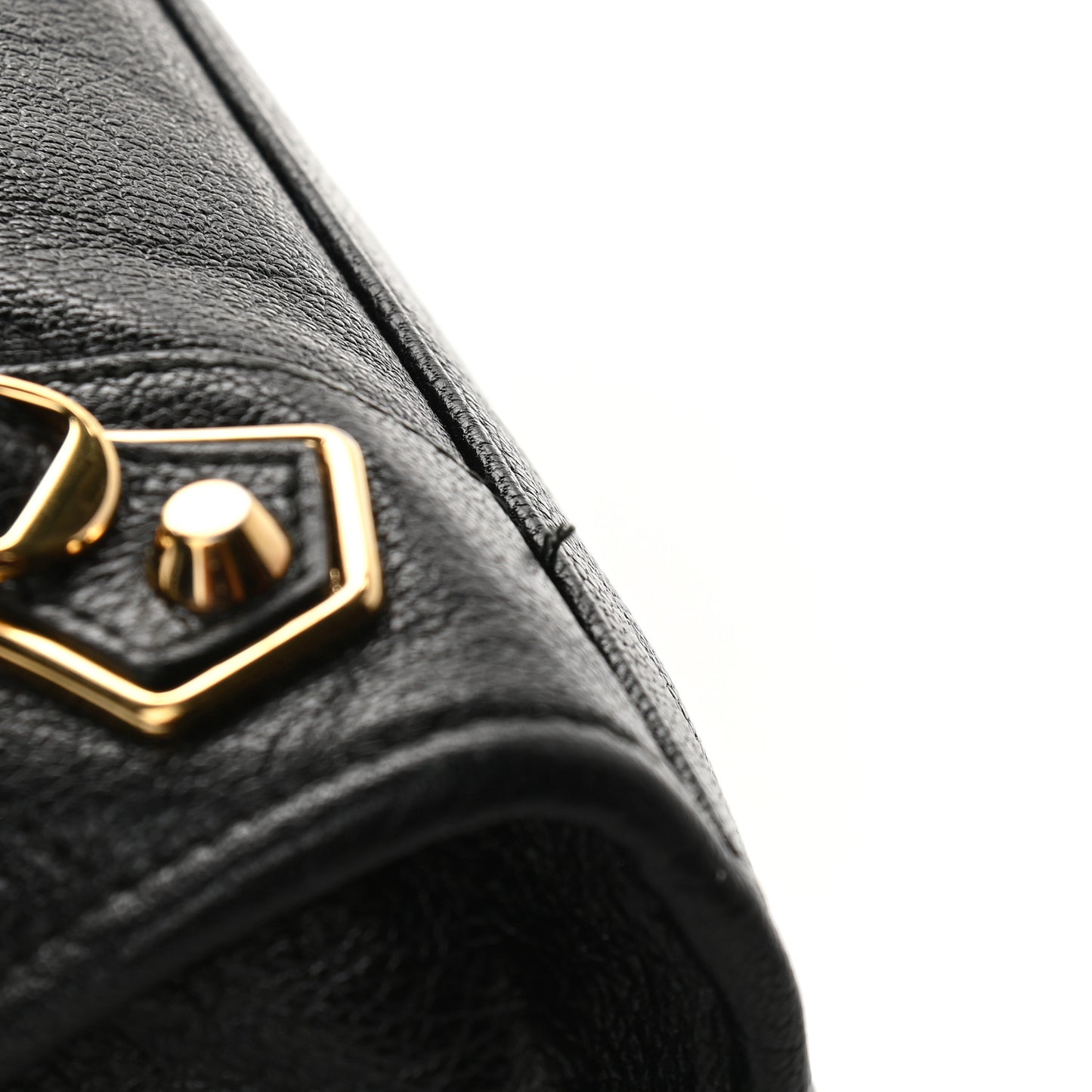Chevre Gold Metallic Edge Hardware City Black