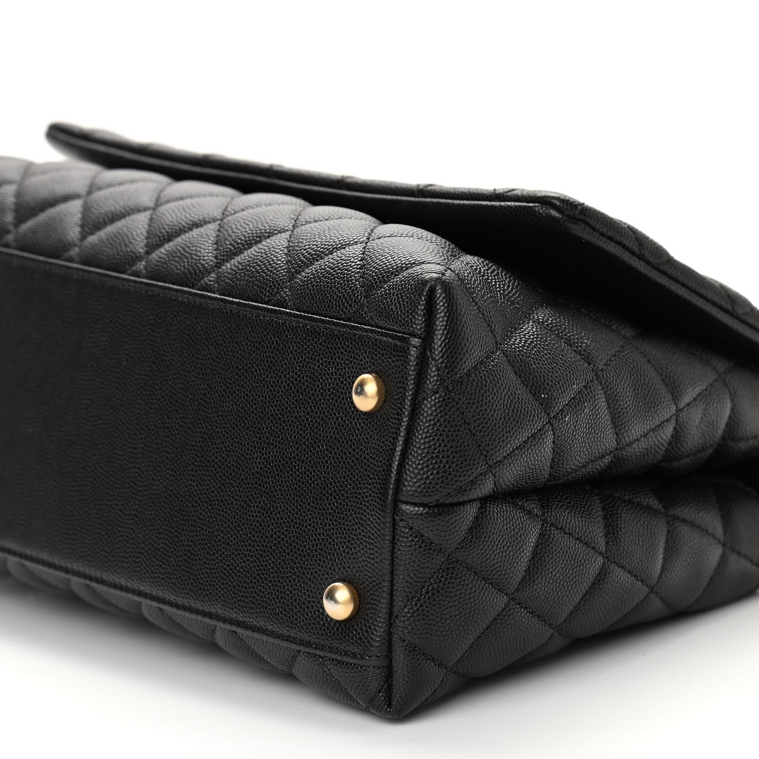 Chanel Caviar Elaphe Quilted Small Coco Handle Flap Black 10 of 10