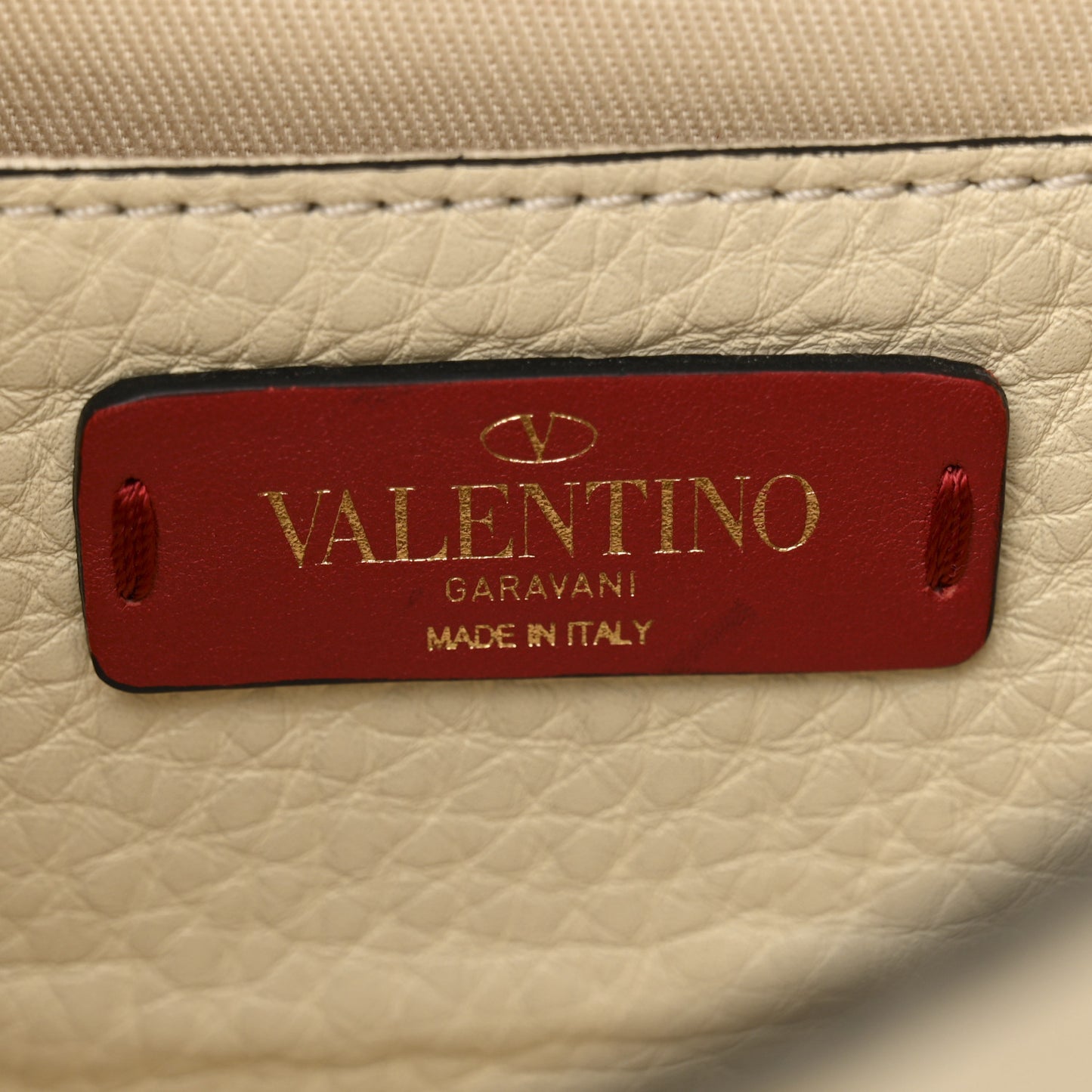 Pebbled Calfskin Small Joylock Satchel Ivory