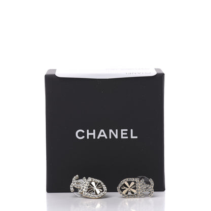 Chanel Crystal CC Sergeant Earrings Gold 5 of 5
