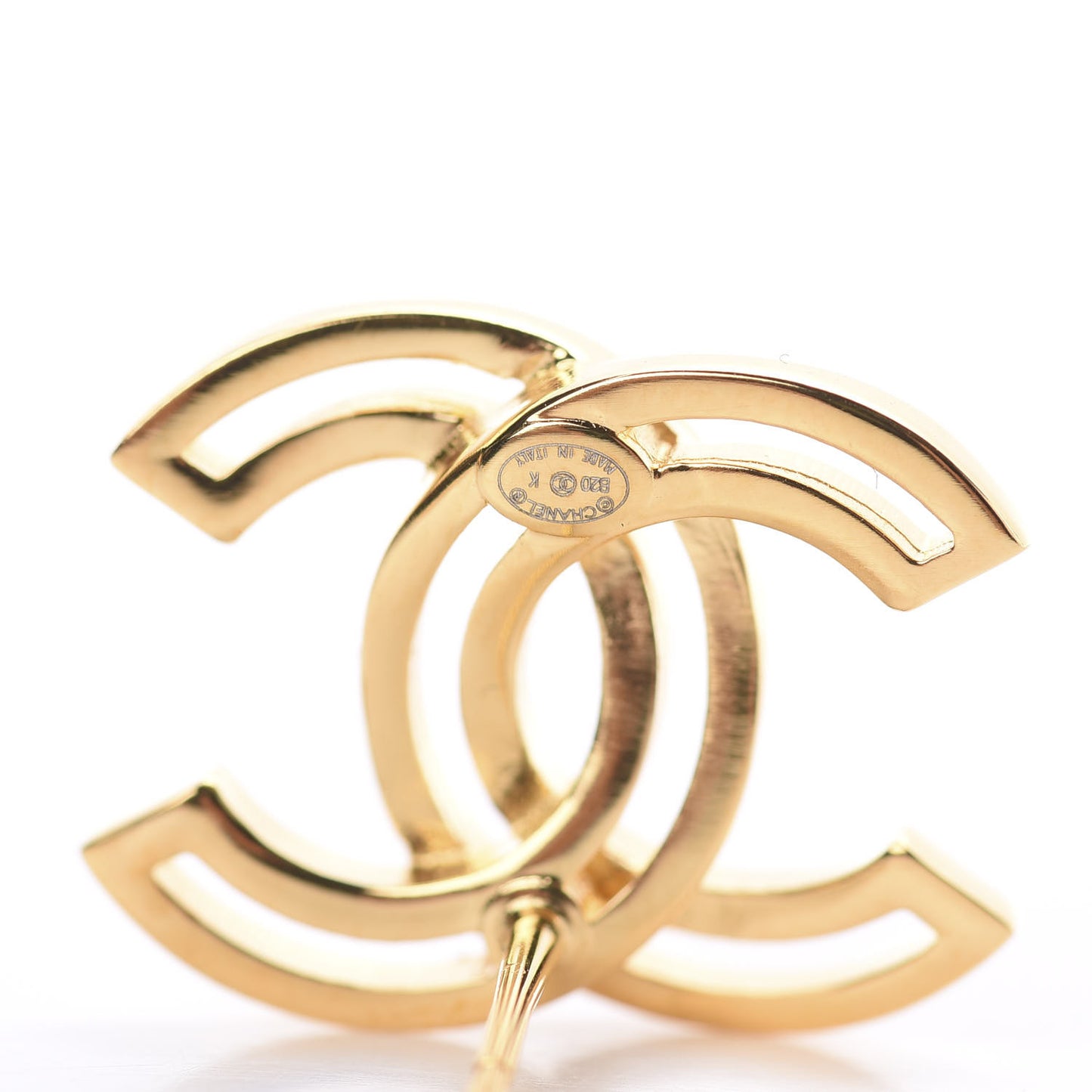 Metal Obazine CC Earrings Gold