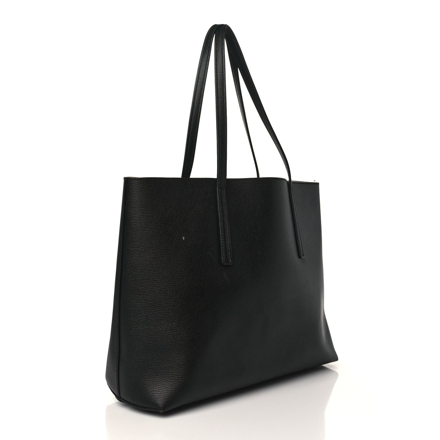 Vitello Vienna Enamel F is Fendi Shopping Tote Black Taupe