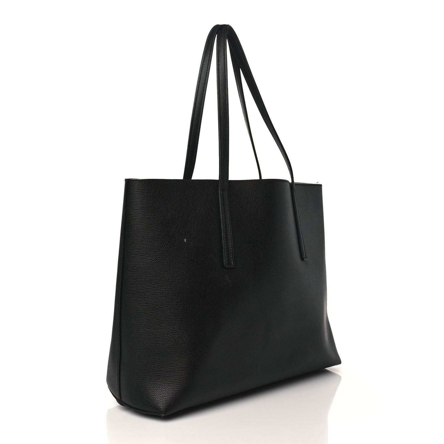 Fendi Vitello Vienna Enamel F is Fendi Shopping Tote Black Taupe 3 of 14
