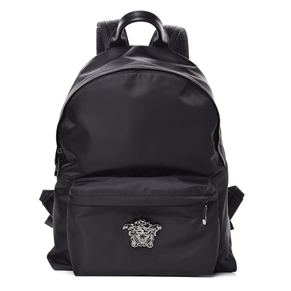 Versace Nylon Palazzo Medusa Backpack Black 1 of 8