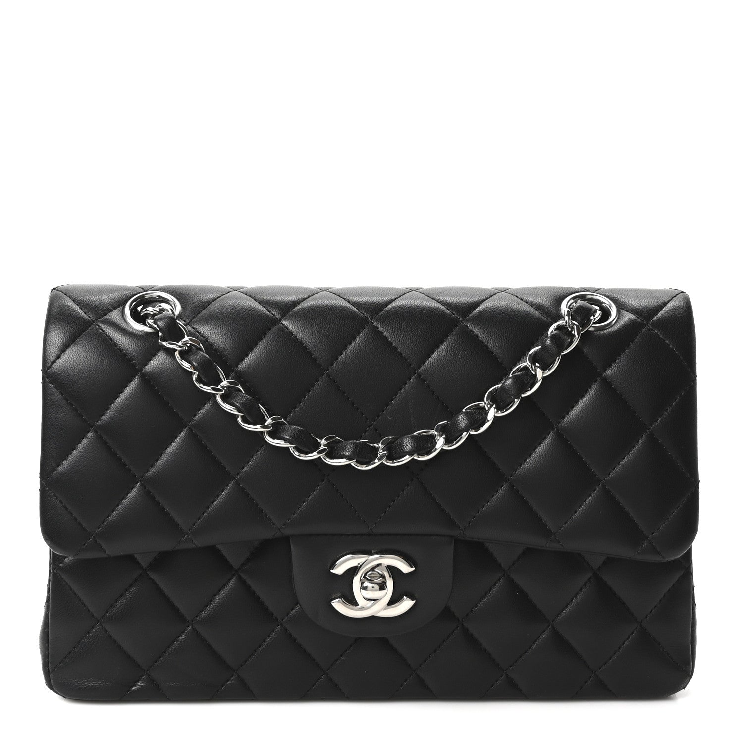 Chanel Lambskin Quilted Small Double Flap Black 1 of 10