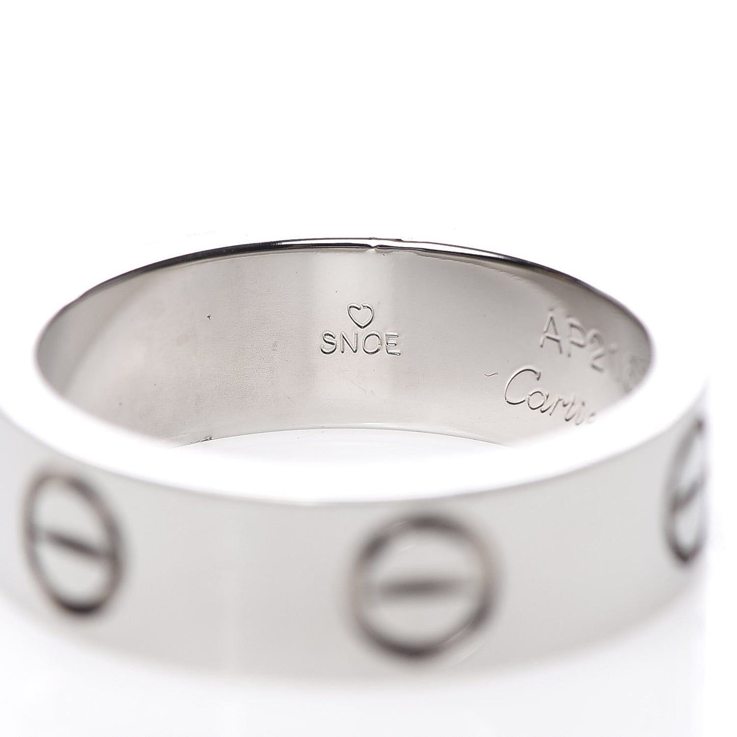 18K White Gold 5.5mm LOVE Ring 49 5