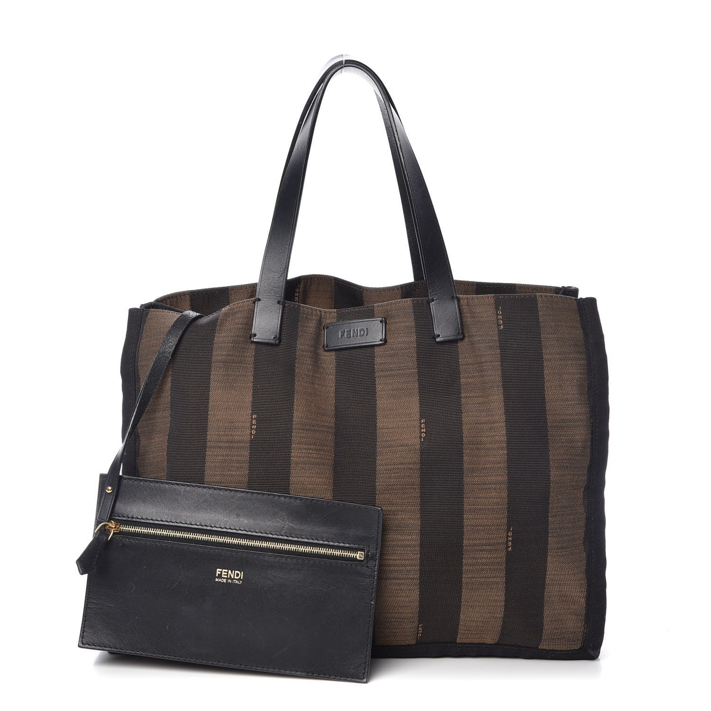Pequin Small Shopping Tote Black Tobacco