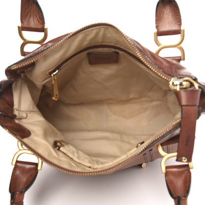 Chloe Calfskin Medium Marcie Satchel Mahogany 5 of 17