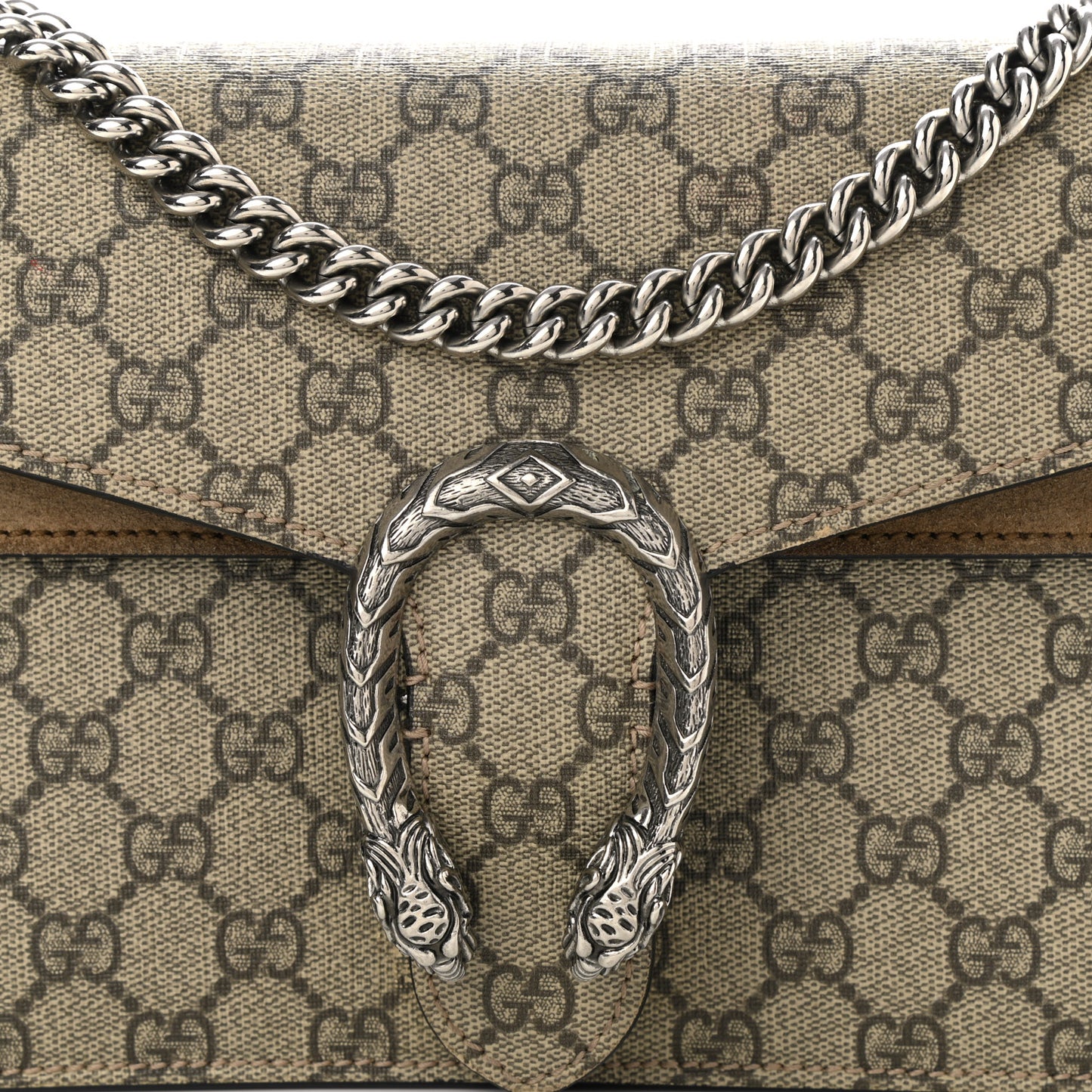 GG Supreme Monogram Small Dionysus Shoulder Bag Taupe