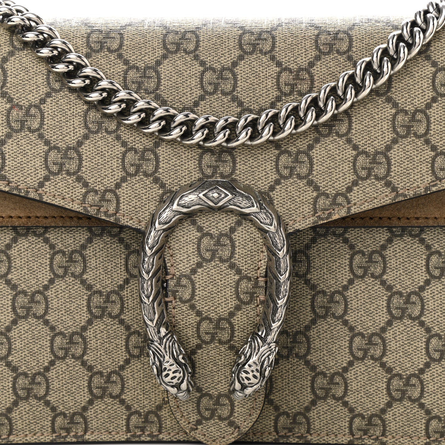 Gucci GG Supreme Monogram Small Dionysus Shoulder Bag Taupe 8 of 11