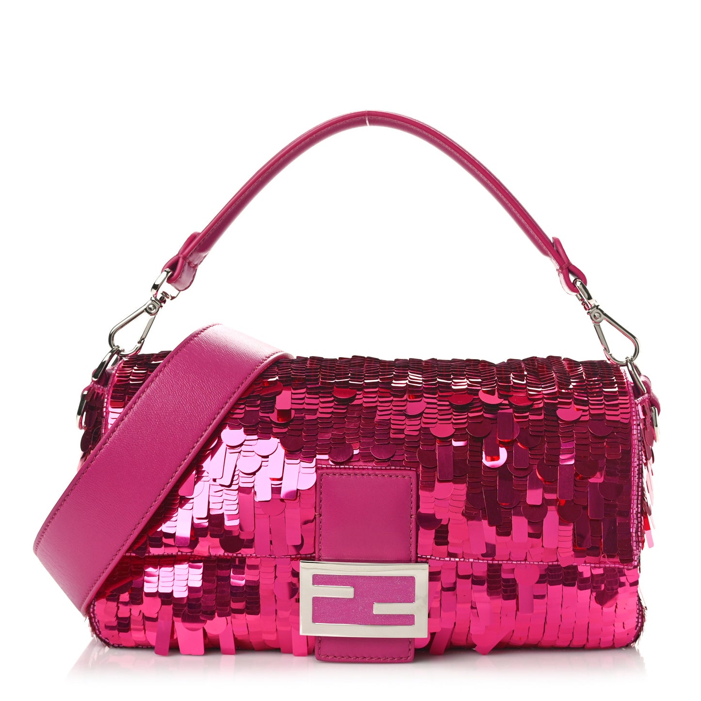 Sequin Paillettes Vitello Grace Sex and the City Baguette Ciclamino Pilar