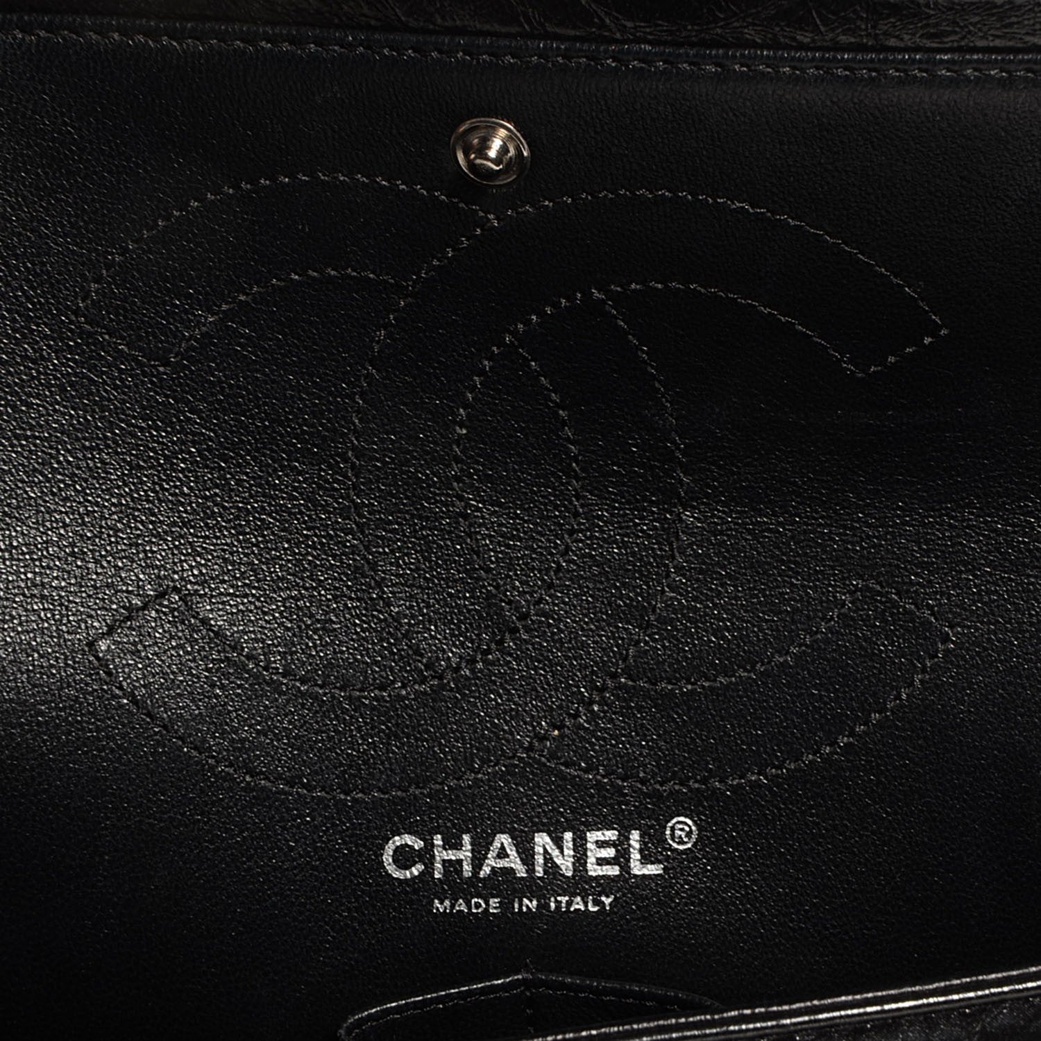 Chanel Glazed Calfskin 2.55 Reissue Flap 226 Black 7 of 9