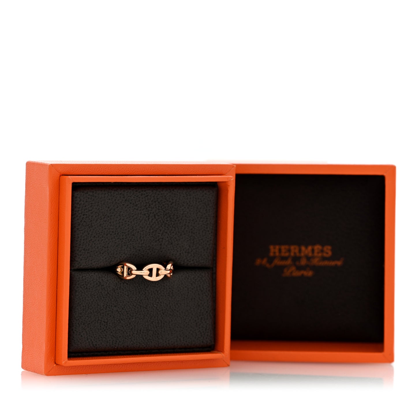 18K Rose Gold PM Chaine d'Ancre Enchainee Ring 54 7