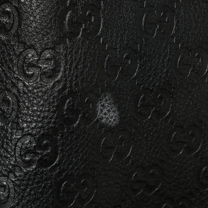 Gucci Guccissima Medium Flap Messenger Bag Black 11 of 13