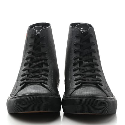 Louis Vuitton Calfskin LV Tattoo Sneaker Boots 8.5 Black 2 of 8