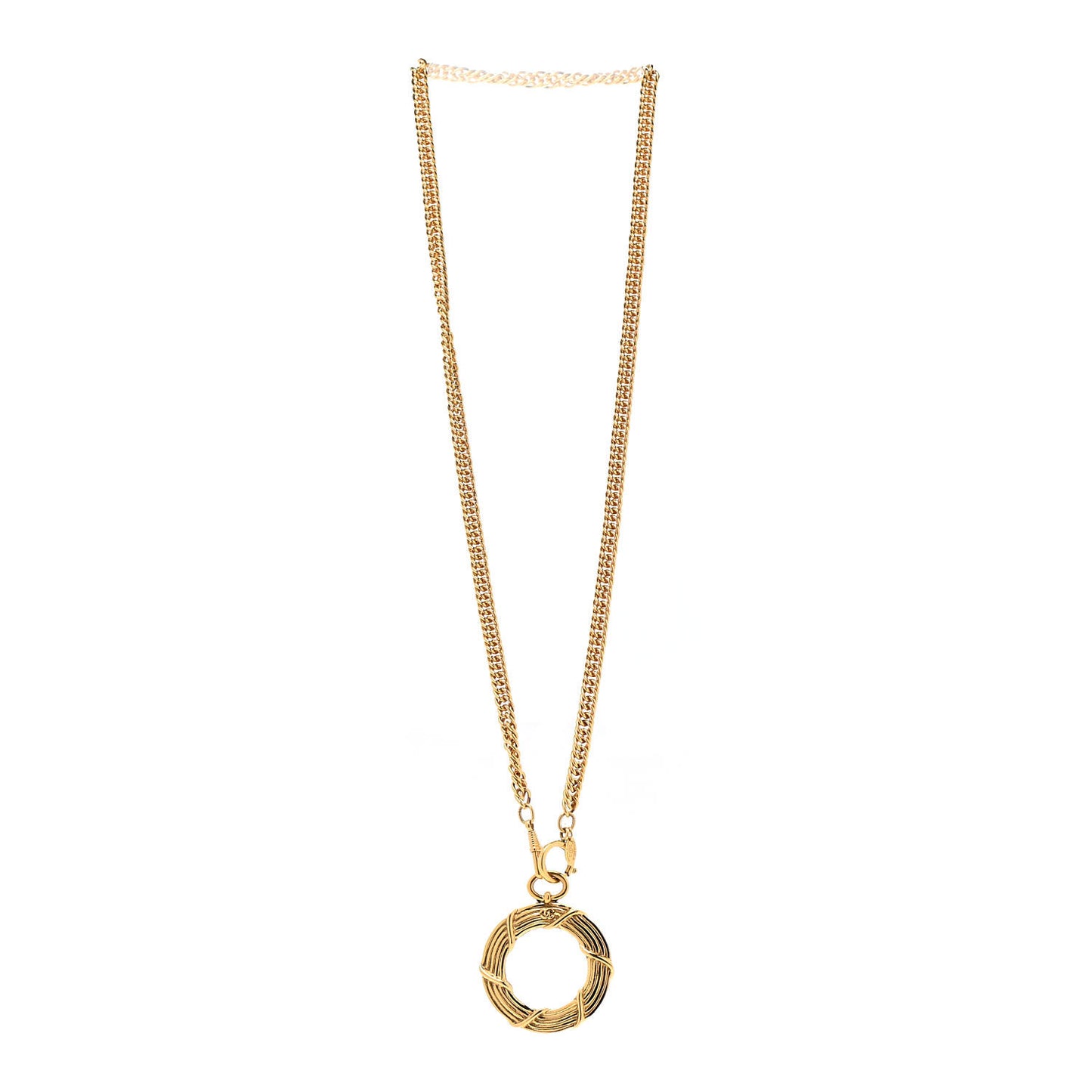 Loupe Magnifying Glass Necklace Gold
