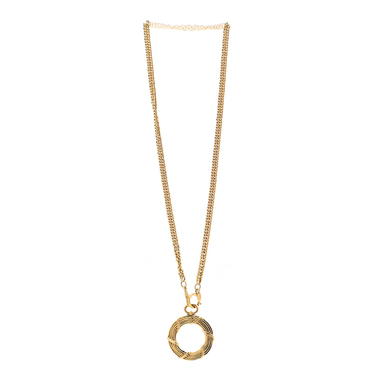 Chanel Loupe Magnifying Glass Necklace Gold 3 of 5