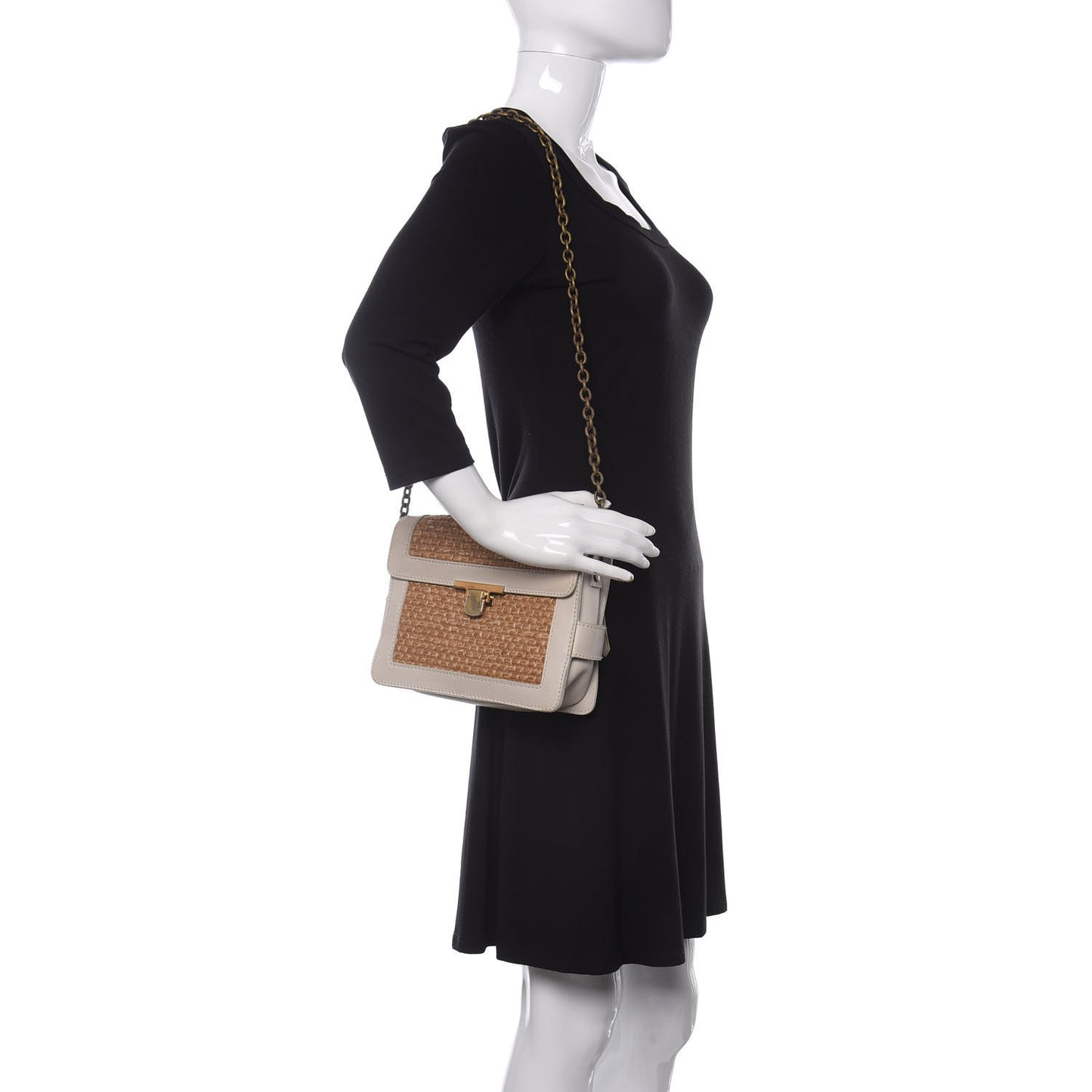 Straw Shoulder Bag Beige