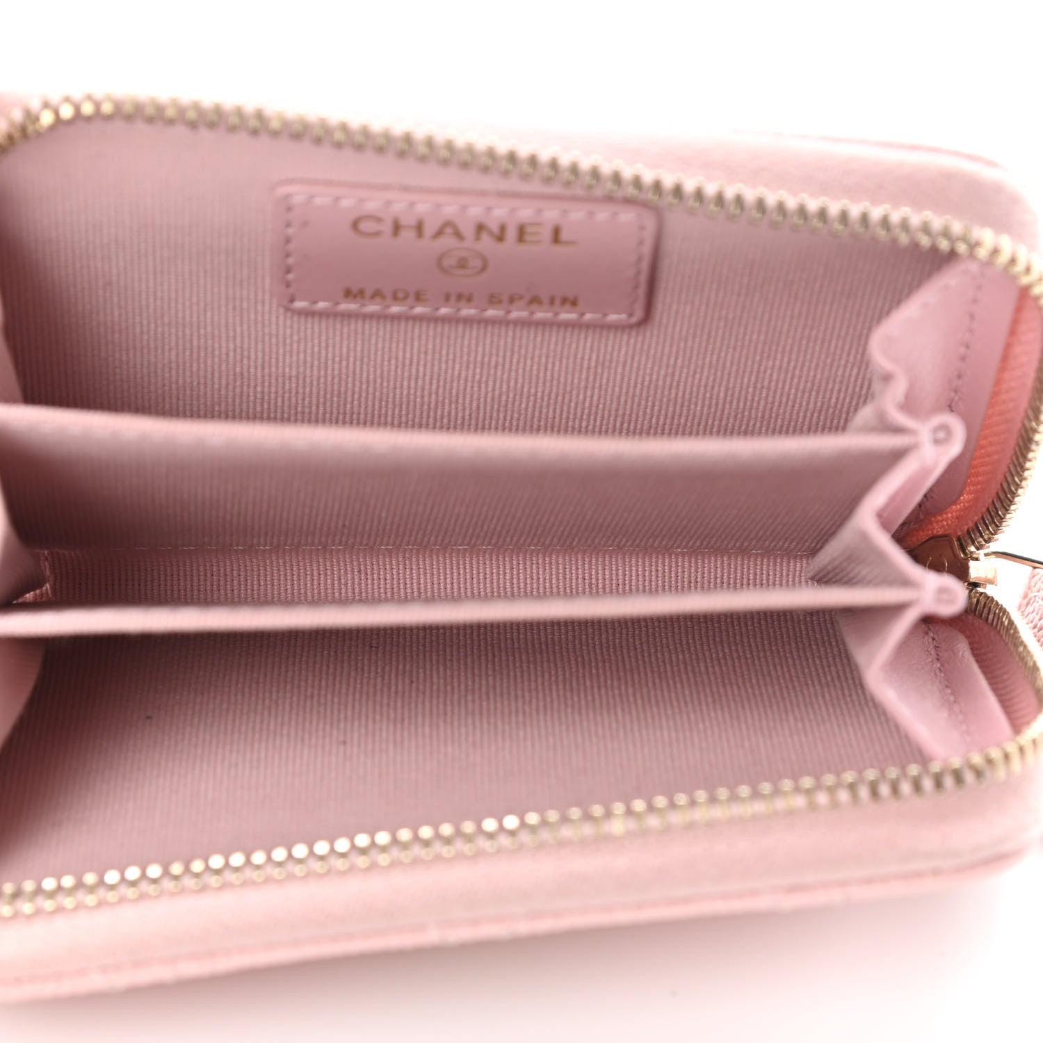 Chanel Caviar Quilted Zip Coin Purse Light Pink 5 of 9