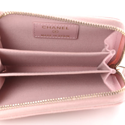 Chanel Caviar Quilted Zip Coin Purse Light Pink 5 of 9