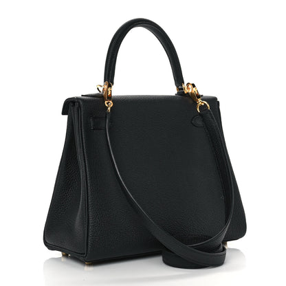 Hermes Togo Kelly Retourne 25 Black 3 of 9