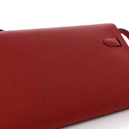 Hermes Epsom Kelly Wallet To Go Rouge Casaque 6 of 7