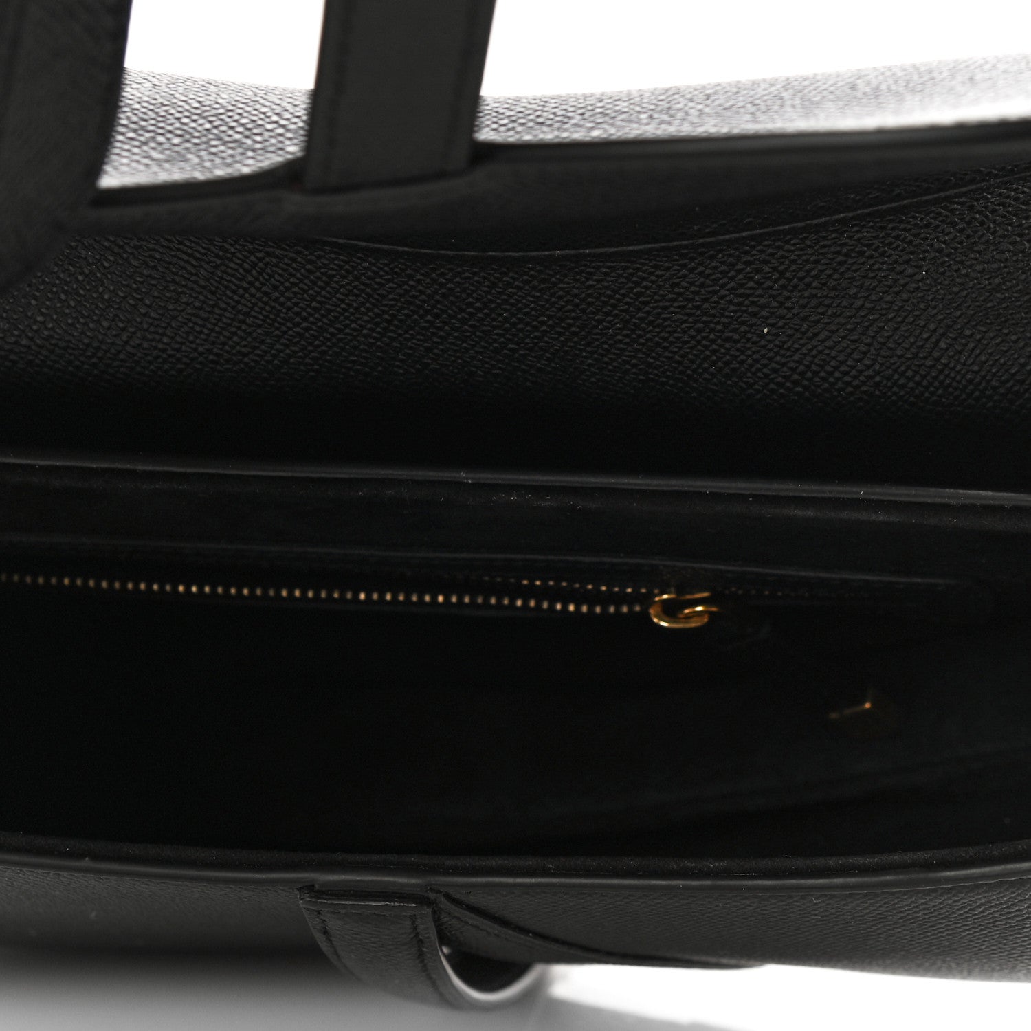 Christian Dior Grained Calfskin Saddle Bag Black 5 of 13
