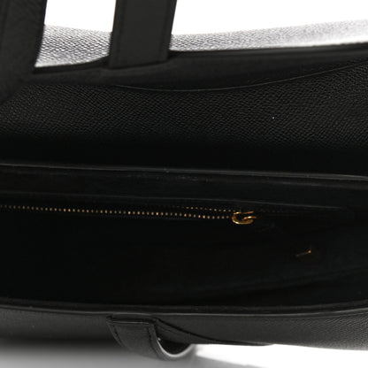 Christian Dior Grained Calfskin Saddle Bag Black 5 of 13