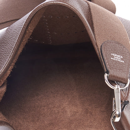 Hermes Taurillon Clemence Evelyne III PM Chocolate 6 of 10