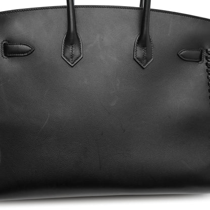 Hermes Evergrain Birkin Sellier Anate Fringed 35 Black 18 of 28