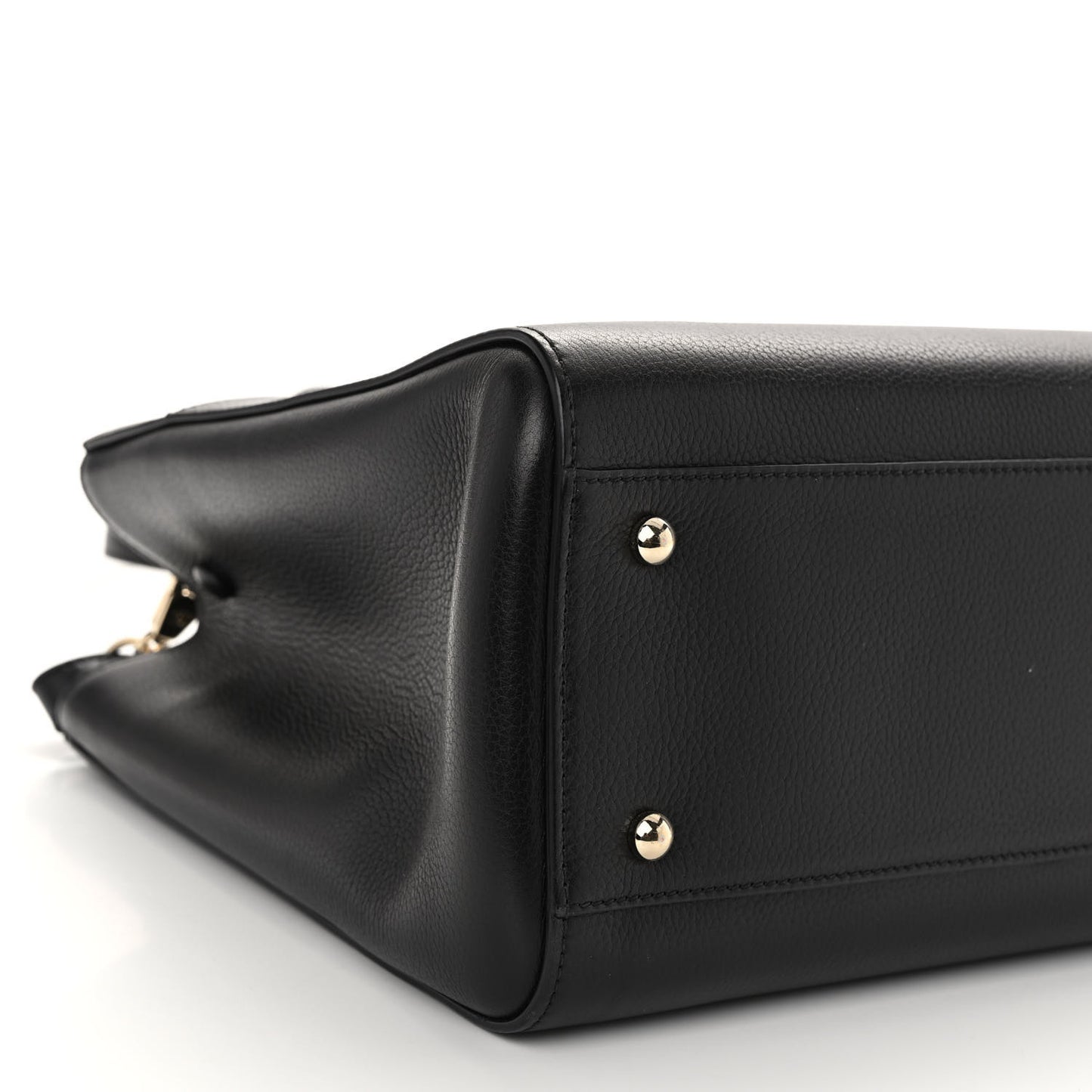 Grained Calfskin Small Neo Executive Shopper Tote Black