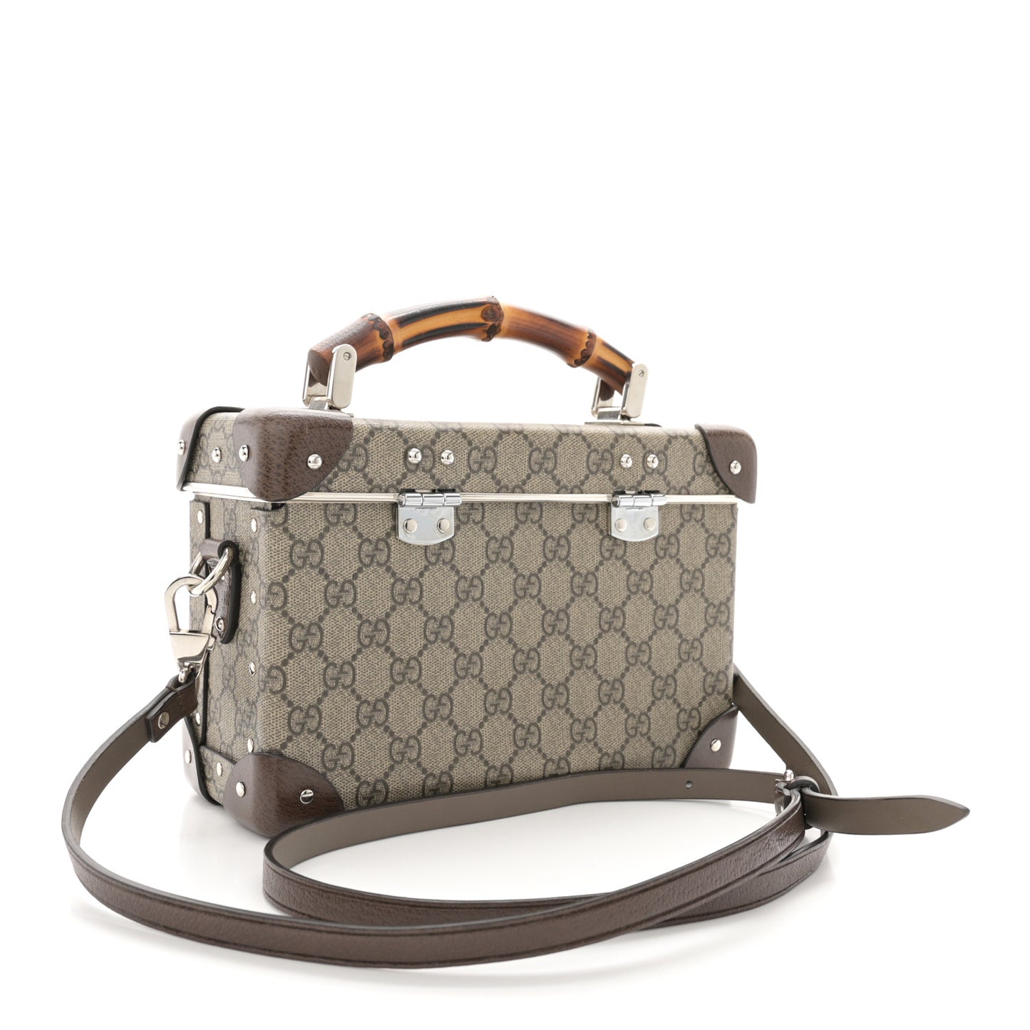 GG Supreme Monogram Globe-Trotter Beauty Case Brown