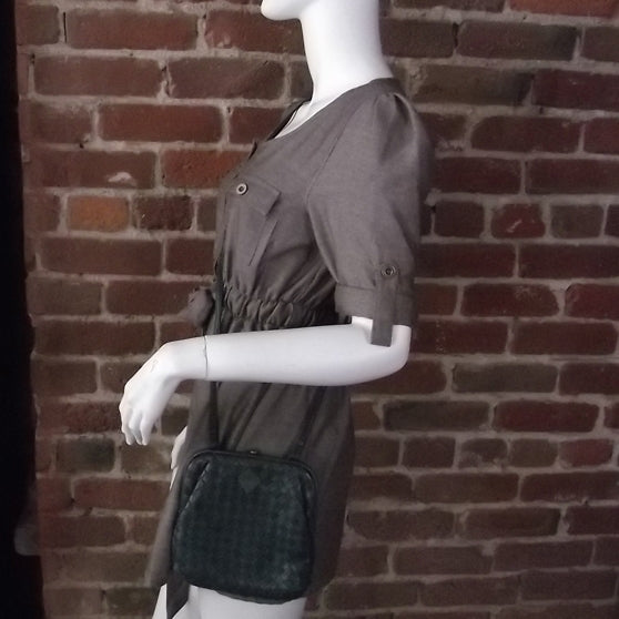 Bottega Veneta Vintage Woven Small Frame Bag Dark Green 2 of 7
