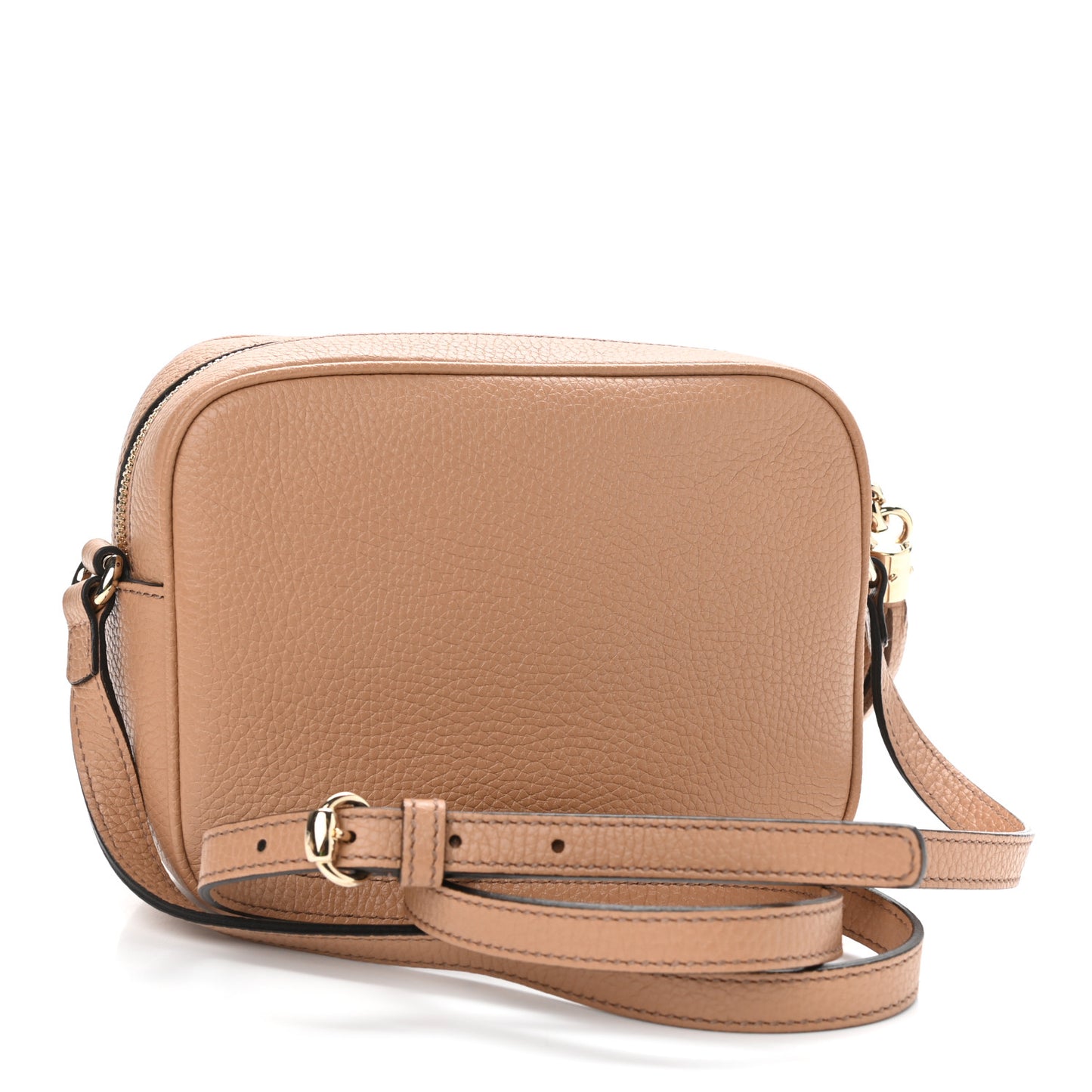 Pebbled Calfskin Small Soho Disco Bag Camelia