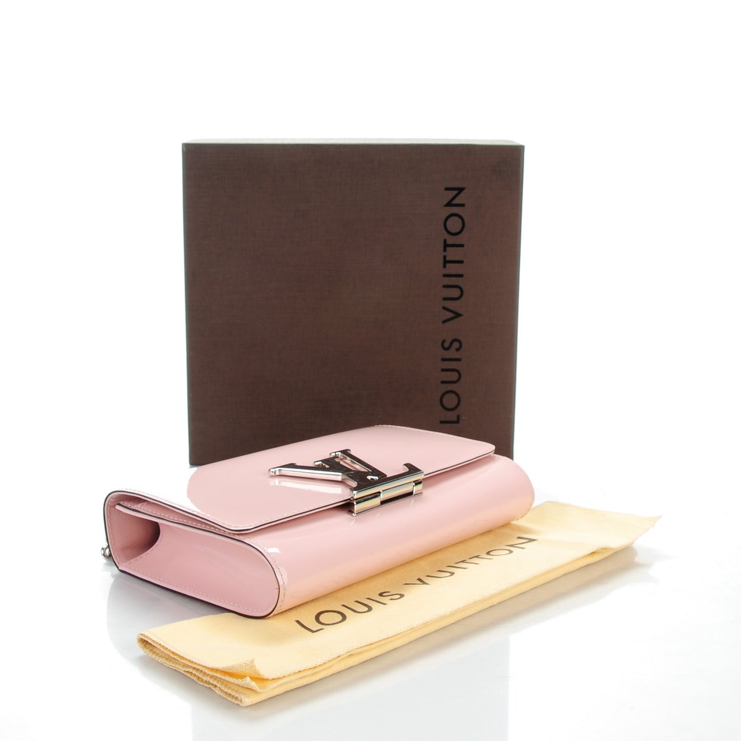 Patent Chain Louise MM Rose Ballerine