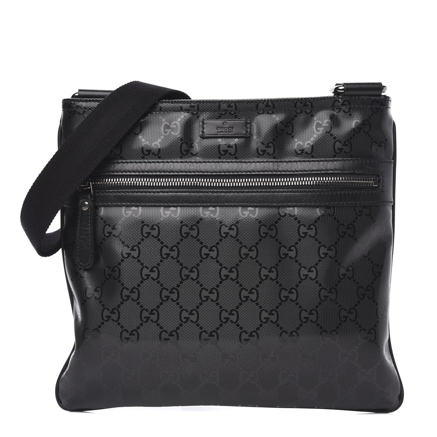 Imprime Monogram Small Flat Messenger Bag Black